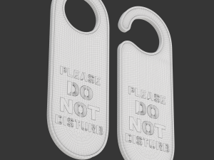 Printable Do Not Disturb Door Hanger-SET 2 3D Baskı Modeli