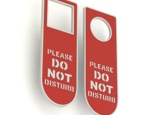 Printable Do Not Disturb Door Hanger-SET 1 3D-Druckmodell
