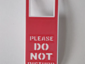 Printable Do Not Disturb Door Hanger-SET 1 3D Print Model