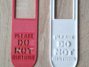 Printable Do Not Disturb Door Hanger-SET 1 3D Print Model