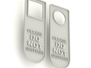 Printable Do Not Disturb Door Hanger-SET 1 3D 打印模型