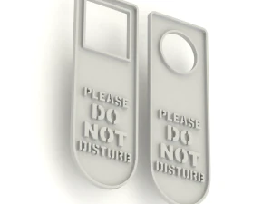 Printable Do Not Disturb Door Hanger-SET 1 3D Print Model