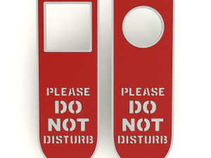 Printable Do Not Disturb Door Hanger-SET 1 3D 打印模型