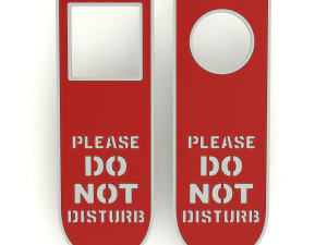 Printable Do Not Disturb Door Hanger-SET 1 3D Print Model