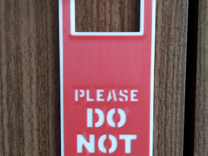 Printable Do Not Disturb Door Hanger-SET 1 3D 打印模型