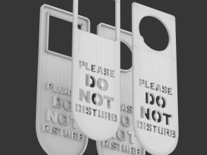 Printable Do Not Disturb Door Hanger-SET 1 3D 打印模型