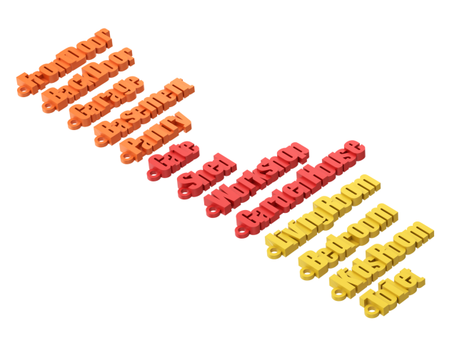 Printable House Locks Keychains 3D Принт Модель .c4d .max .obj .3ds .fbx .stl .blend 