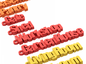 Printable House Locks Keychains 3D Принт Модель