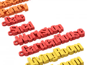 Printable House Locks Keychains 3D Print Model