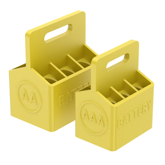 Printable Battery Holder Modèles 3D en vedette .c4d .max .obj .3ds .fbx .stl .blend 