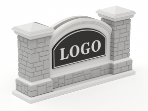 Printable Monument Sign Business Card Holder 3D-Druckmodell