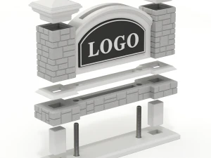 Pemegang Kartu Nama Tanda Monumen yang Dapat Dicetak Model Cetak 3D