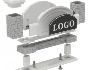 Pemegang Kartu Nama Tanda Monumen yang Dapat Dicetak Model Cetak 3D