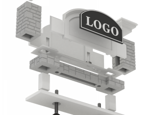 Printable Monument Sign Business Card Holder 3D 打印模型