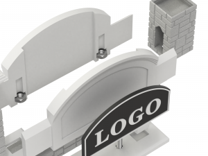 Printable Monument Sign Business Card Holder 3D 打印模型
