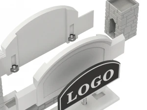 Pemegang Kartu Nama Tanda Monumen yang Dapat Dicetak Model Cetak 3D