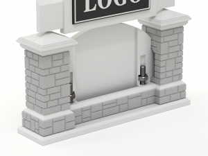 Printable Monument Sign Business Card Holder 3D 打印模型