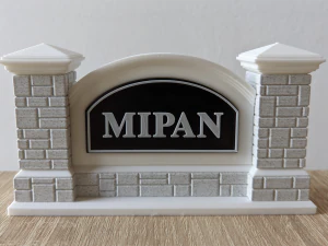 Pemegang Kartu Nama Tanda Monumen yang Dapat Dicetak Model Cetak 3D