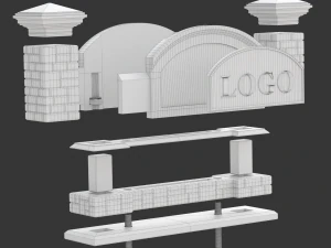 Pemegang Kartu Nama Tanda Monumen yang Dapat Dicetak Model Cetak 3D