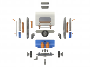Printable Camper 3Dプリントモデル