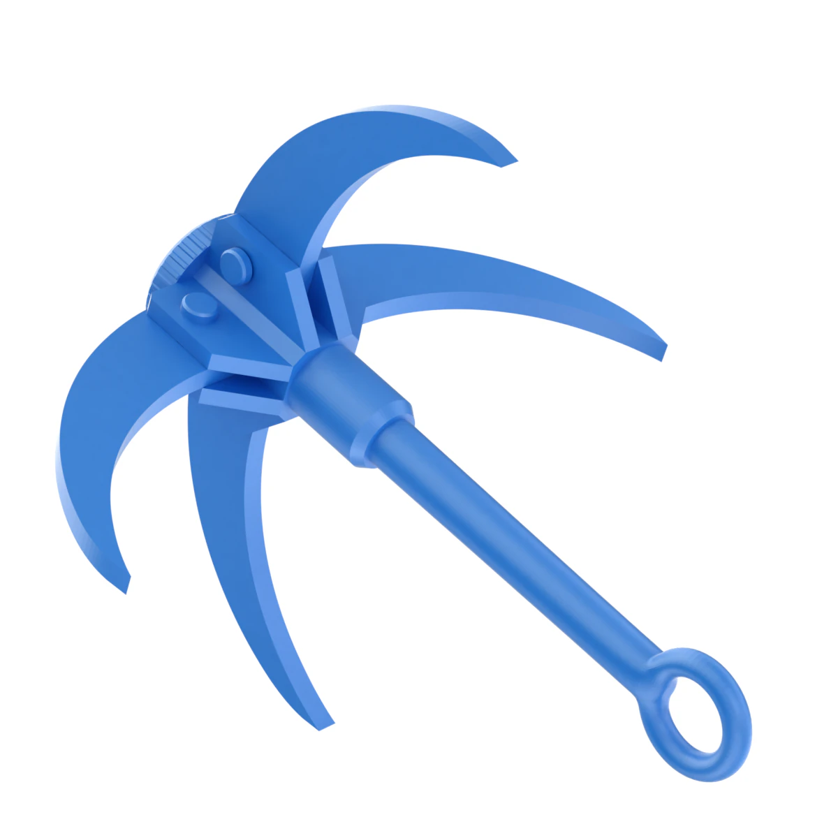 Printable Grappling Hook 3D Print Model .c4d .max .obj .3ds .fbx .stl .blend