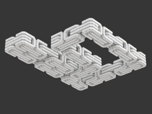 Printable King Chain 3D Print Model