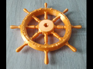 Printable Ship Wheel 3D Print Model