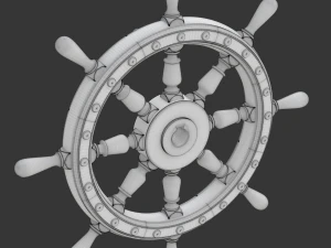 Printable Ship Wheel 3D Print Model