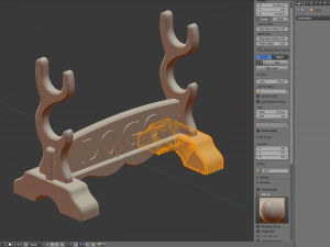 Katana Stand For Pencil 3D Print Model