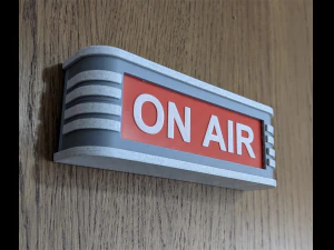 Yazdırılabilir Vintage Canlı Yayın Tabelası 3D Baskı Modeli