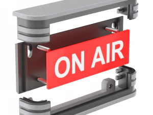 Yazdırılabilir Vintage Canlı Yayın Tabelası 3D Baskı Modeli