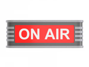 Yazdırılabilir Vintage Canlı Yayın Tabelası 3D Baskı Modeli