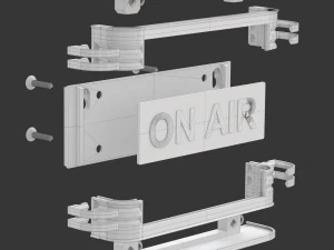 Yazdırılabilir Vintage Canlı Yayın Tabelası 3D Baskı Modeli