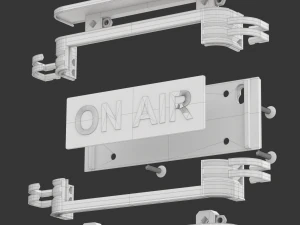 Yazdırılabilir Vintage Canlı Yayın Tabelası 3D Baskı Modeli