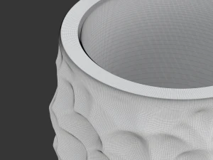 Printable Pencil Holder With Voronoi Bump Texture 3D Print Model