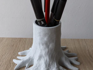 Stump Pencil Holder 3D Print Model