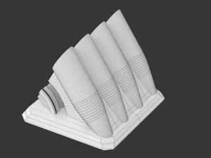 Printable Sweeping Text Plate With Pen Holder 3D Print Model
