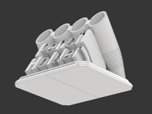 Printable Sweeping Text Plate With Pen Holder 3D Print Model