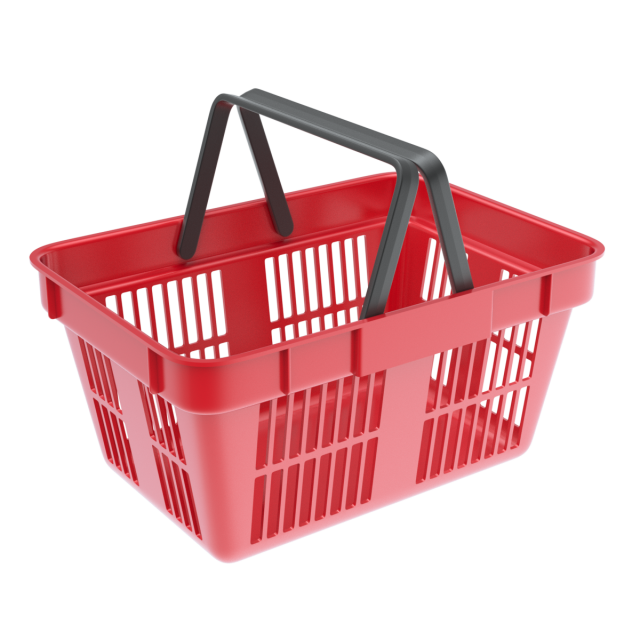 Shopping Basket 3D Model .c4d .max .obj .3ds .fbx .stl .blend 