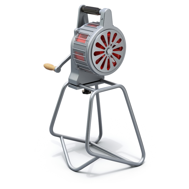 Hand Crank Fire Siren Modelo 3D .c4d .max .obj .3ds .fbx .stl .blend 
