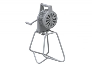 Sirene de inc&ecirc;ndio com manivela Modelo 3D