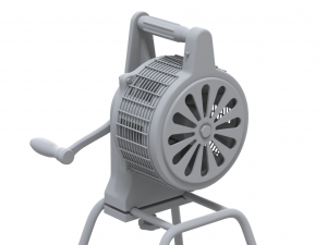 Hand Crank Fire Siren Modelo 3D