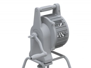 Sirene de inc&ecirc;ndio com manivela Modelo 3D