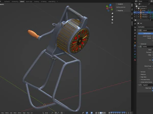 Sirene de inc&ecirc;ndio com manivela Modelo 3D
