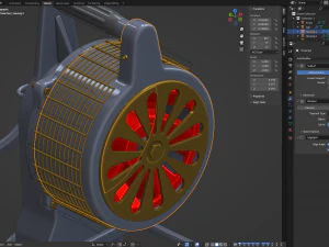 Sirene de inc&ecirc;ndio com manivela Modelo 3D