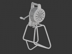 Hand Crank Fire Siren Modelo 3D