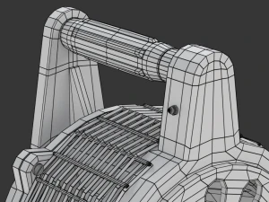 Sirene de inc&ecirc;ndio com manivela Modelo 3D