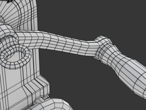 Sirene de inc&ecirc;ndio com manivela Modelo 3D