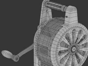 Hand Crank Fire Siren Modelo 3D