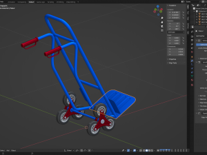 Stair Climbing Hand Truck with Six Wheels 3D Модель